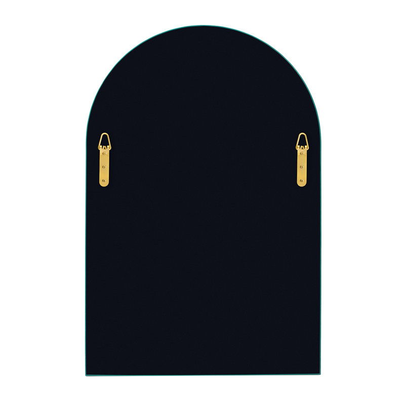 Arch Metal Wall Mirror, High Gloss Green