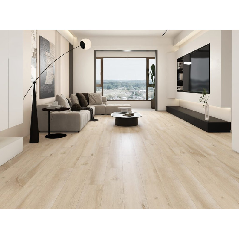 ONYX-PRO, 20 mil, Click-In SPC Flooring, 5mm Santorini, Creamy Beige