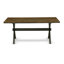 Ensemble de table de salle à manger 7 pièces avec pieds en X et 6 chaises de salle à manger Parson en tissu Gotham foncé, noir brossé-1879056385-1879056511-1879056510