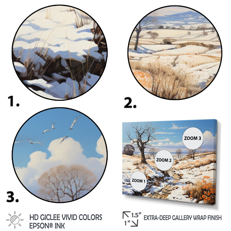 " Countryside Solitude In The ", 16" H x 32" W x 1" D, Natural Floater Framed