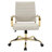 Naudain Leather Office Chair – Modern Executive Swivel Task Chair with Wheels, Adjustable Height & Padded Arms for Desk or Conference Room-53751975