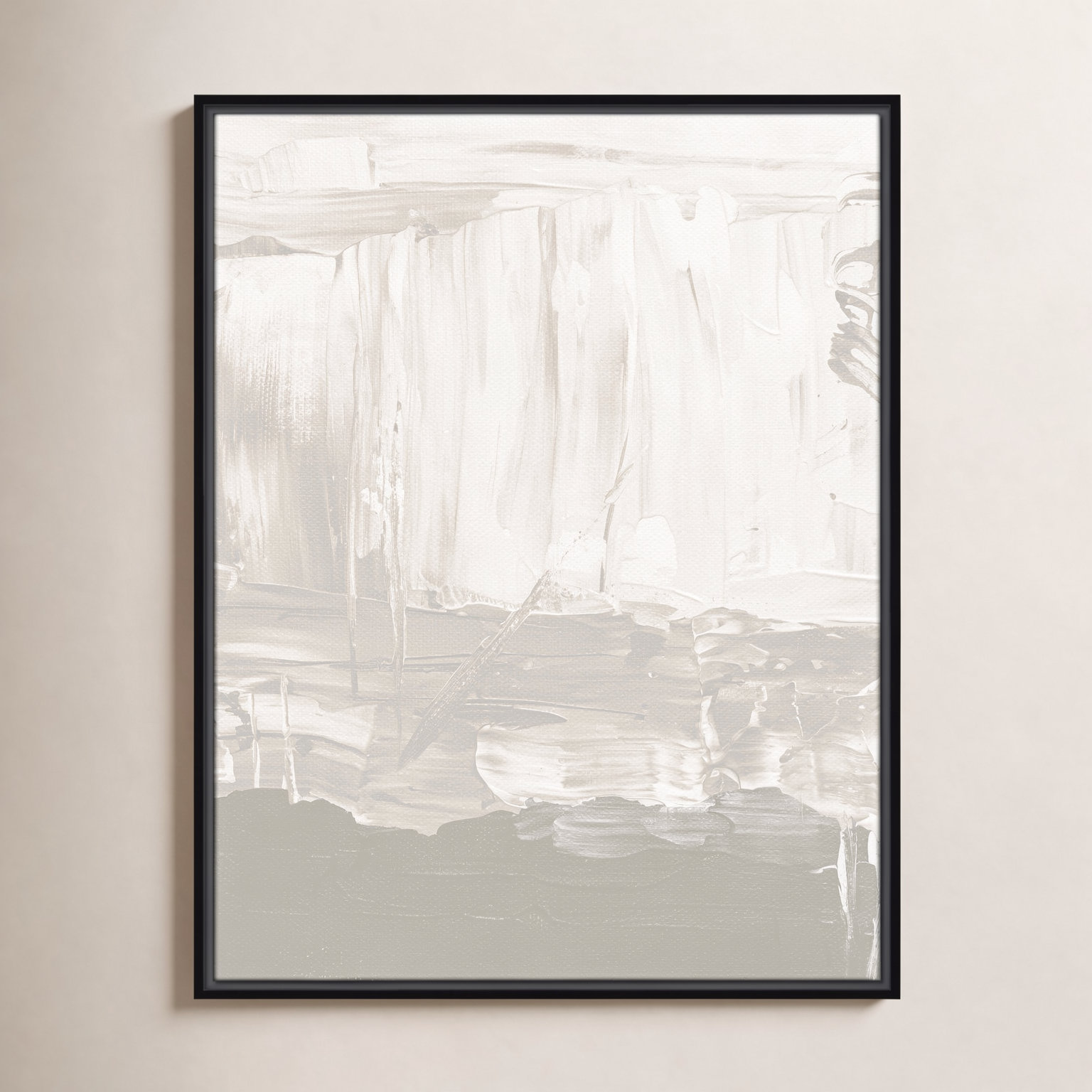 Albie "Taupe Abstract" Print, Black, 29.5" H x 23.5" W