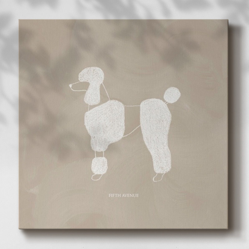 Toile tendue Poodle Cuts IV-Gallery, H 16 po x l 16 po x P 1,5 po