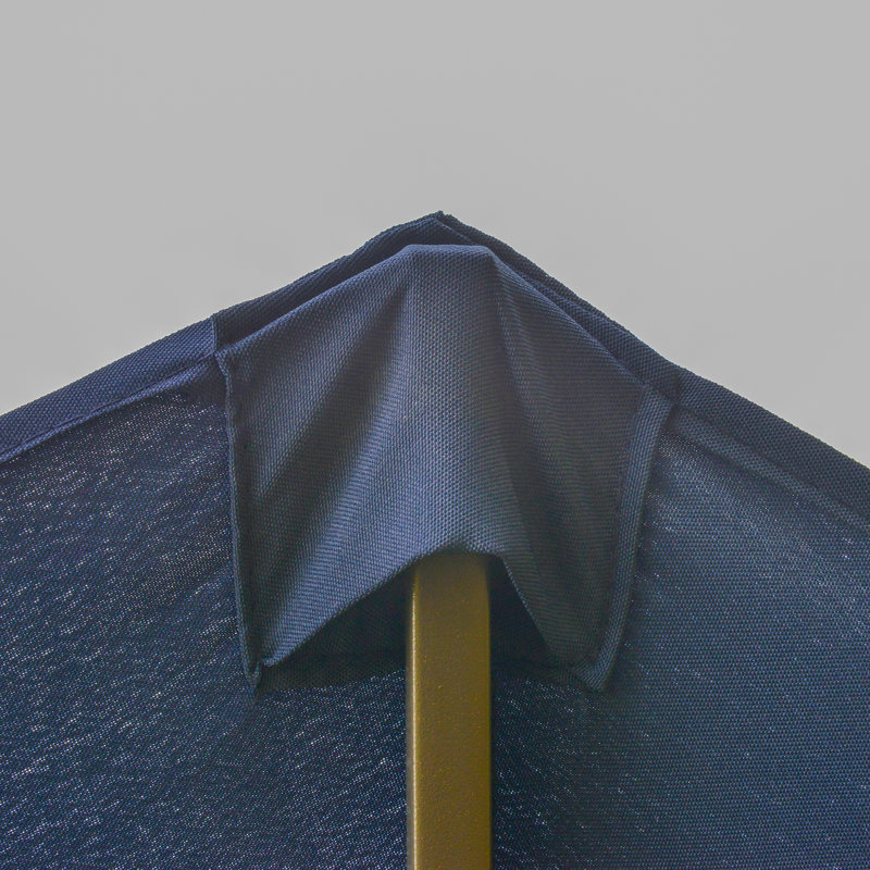 Parasol d'extérieur rectangulaire en acier 15 'Tayab, Bleu