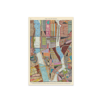 Carte moderne de New York II par Nikki Galapon - impression sans cadre