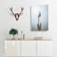 Solitary White Tulip In Abstract - Wrapped Canvas-55339027
