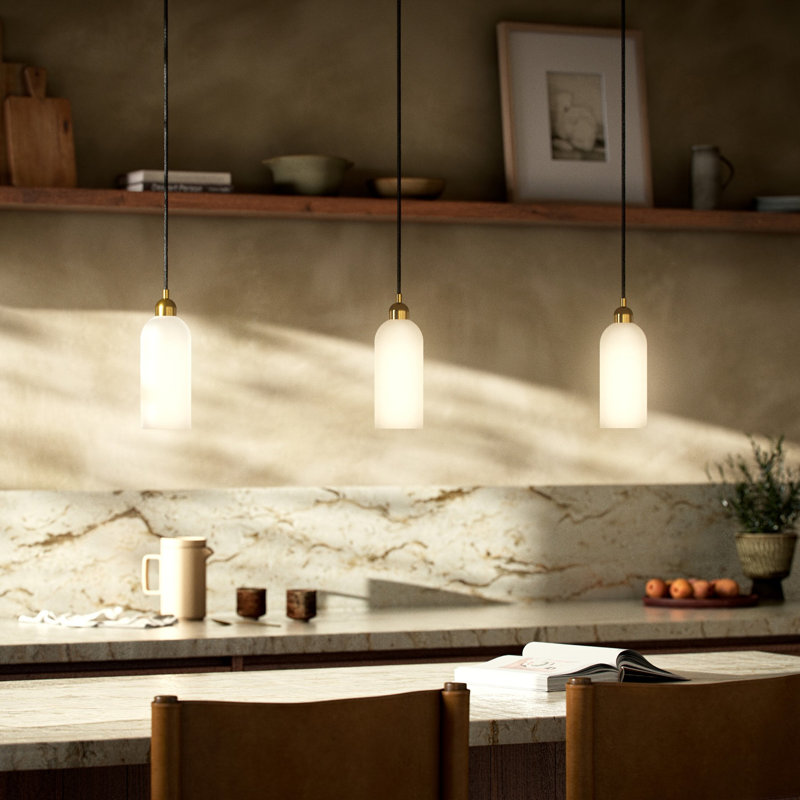 Odyssey 1 - Light Pendant, Burnished Brass, 13.82" H x 3.94" W x 3.94" D