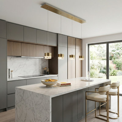 Barnsdall 4 - Light Kitchen Island Pendant
