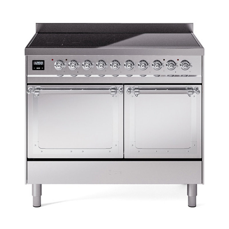 ILVE Nostalgie II Noblesse 40 in Induction Range, Stainless Steel/Chrome