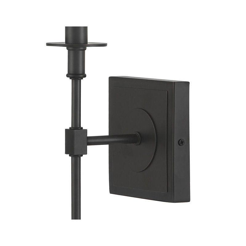 Ebern Designs Ramachandra - 1 Light Wall Sconce In Timeless, Black