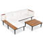 Ensemble de meubles de patio de luxe avec coussins amovibles et table basse-775917153