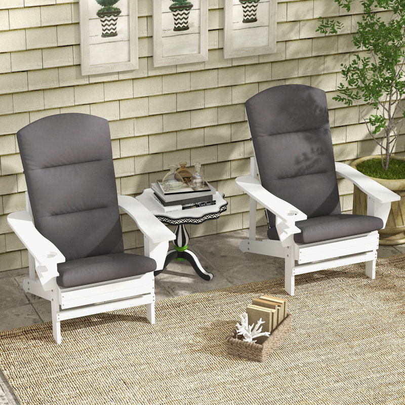 Outdoor 2'' Adirondack Chair Seat Cushion, Gray