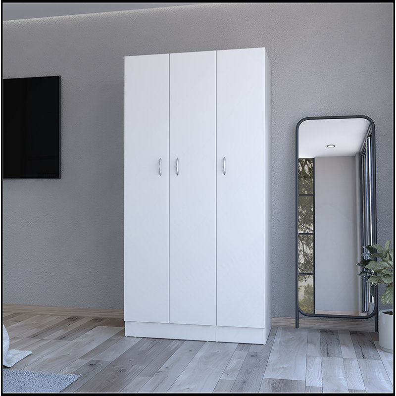 Garde-robe Erie, chambre à coucher, blanc, Blanc