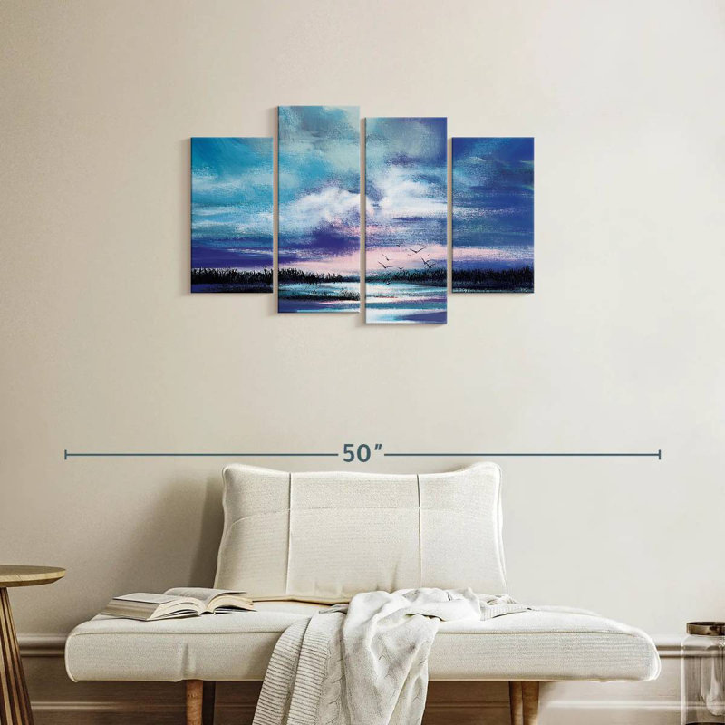 Avery Blue Hour Abstract, 22" H x 36" W