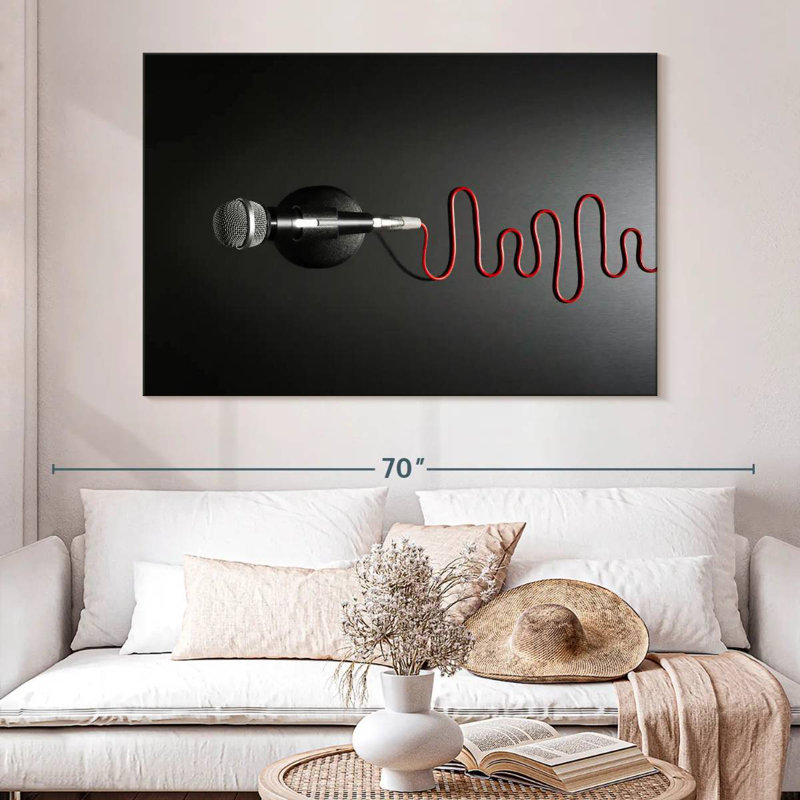 Microphone filaire Abarca, H 26 po x l 39 po