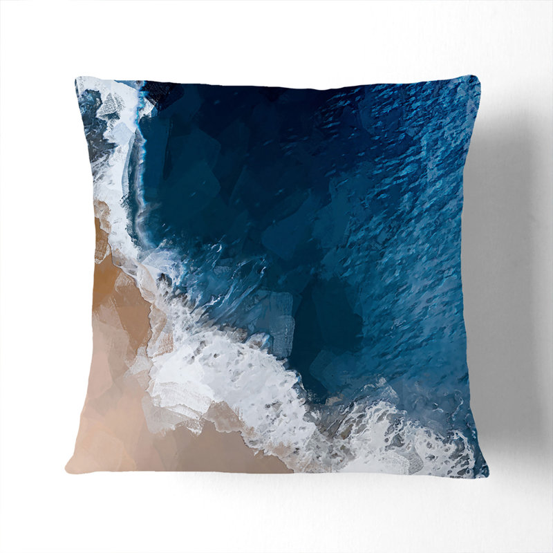 Square Cushion, 40cm H x 40cm W x 15cm D, White