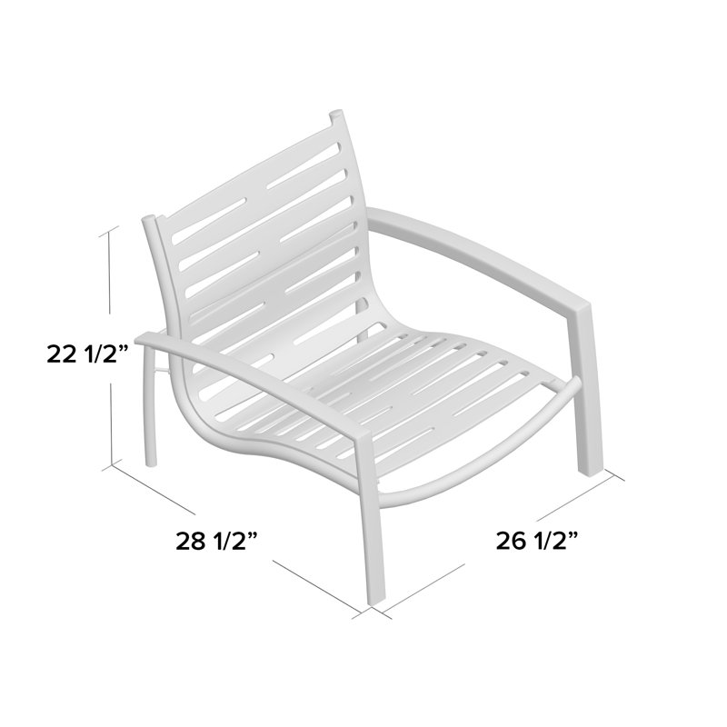 South Beach Outdoor Lounge Chair, Parchment, Driftwood Vinyl