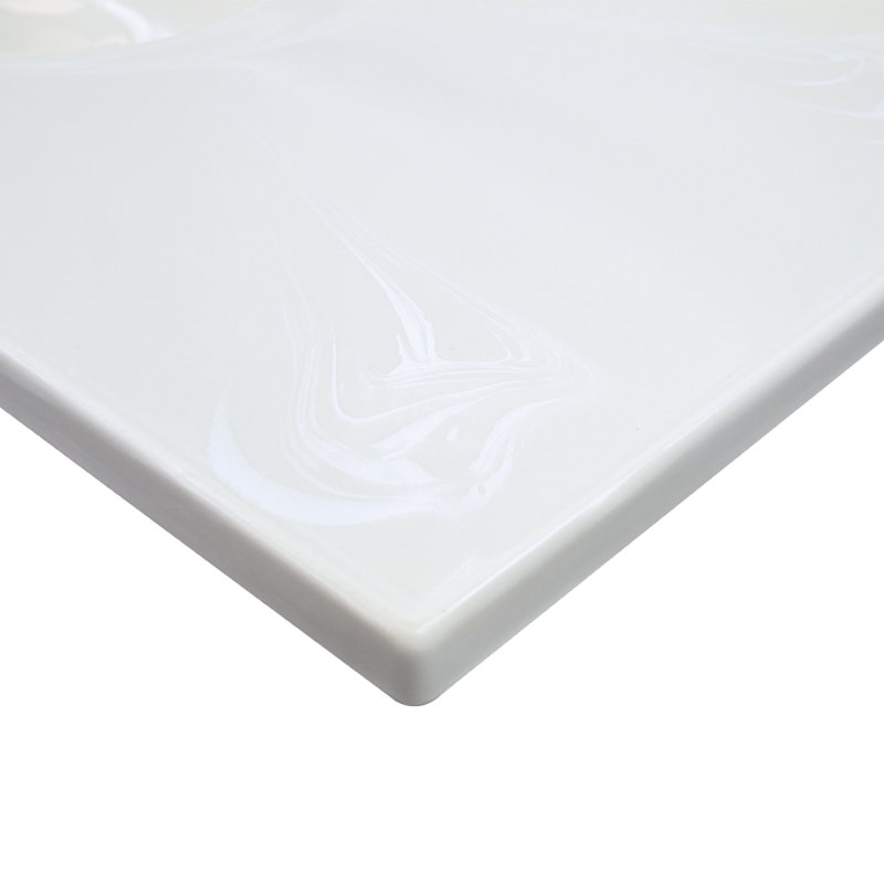 Dessus de salle de bain simple 49 po meuble-lavabo, Blanc cassé