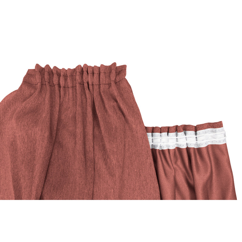 Quade Room Darkening Curtain Pair, 180cm H x 135cm W, Rosewood