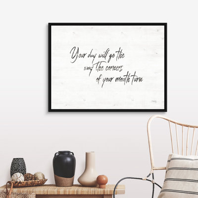 Impression d’art textuel sur toile, "Your Day will go" par Marla Rae