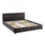 Grand lit tapissier, cadre de lit rembourré confortable, tissu chenille, avec tête de lit et cadre de lit solide. Avec tiroir pour le rangement.-951312868-951312871