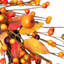 Berries and Apples Foliage Twig Artificial Thanksgiving Wreath - 18-Inch Unlit