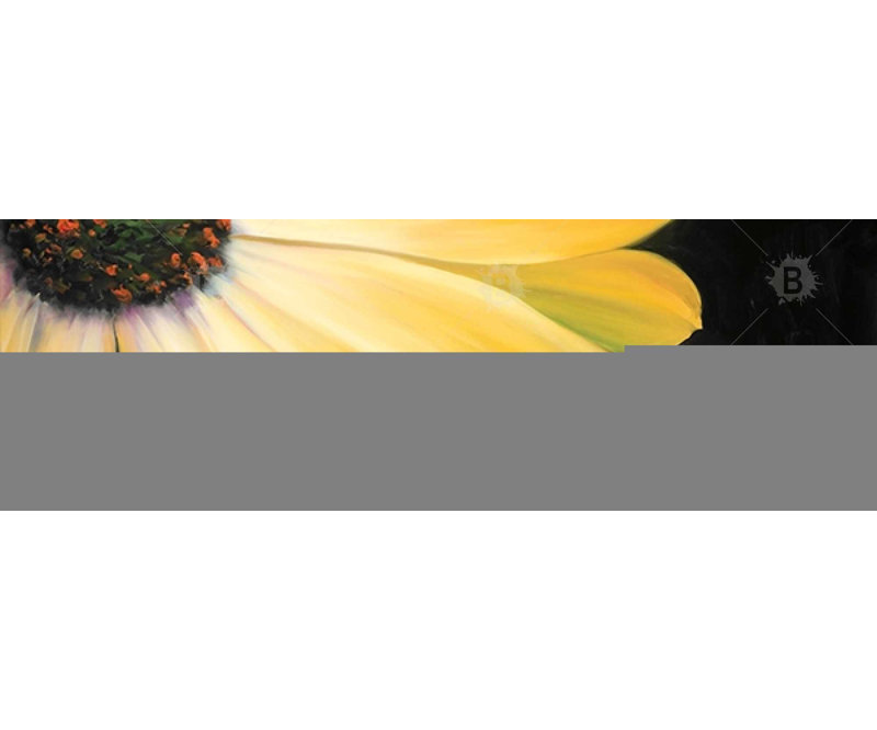 Yellow Daisy and Ladybug Canvas | Floral Bedroom Decor