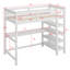 Lit mezzanine avec et sous le lit, cadre de lit multifonctionnel en bois massif avec tablettes de rangement-771957425