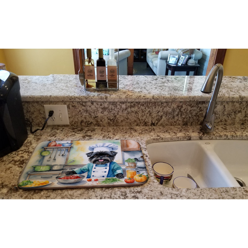 Affenpinscher The Chef Dish Drying Mat