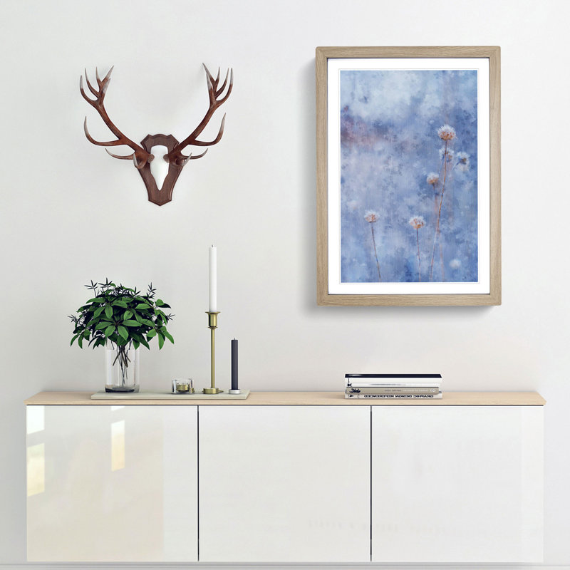View of the Wild Flowers - Picture Frame Painting Print, 63cm H x 45cm W x 2cm D, Oak Framed