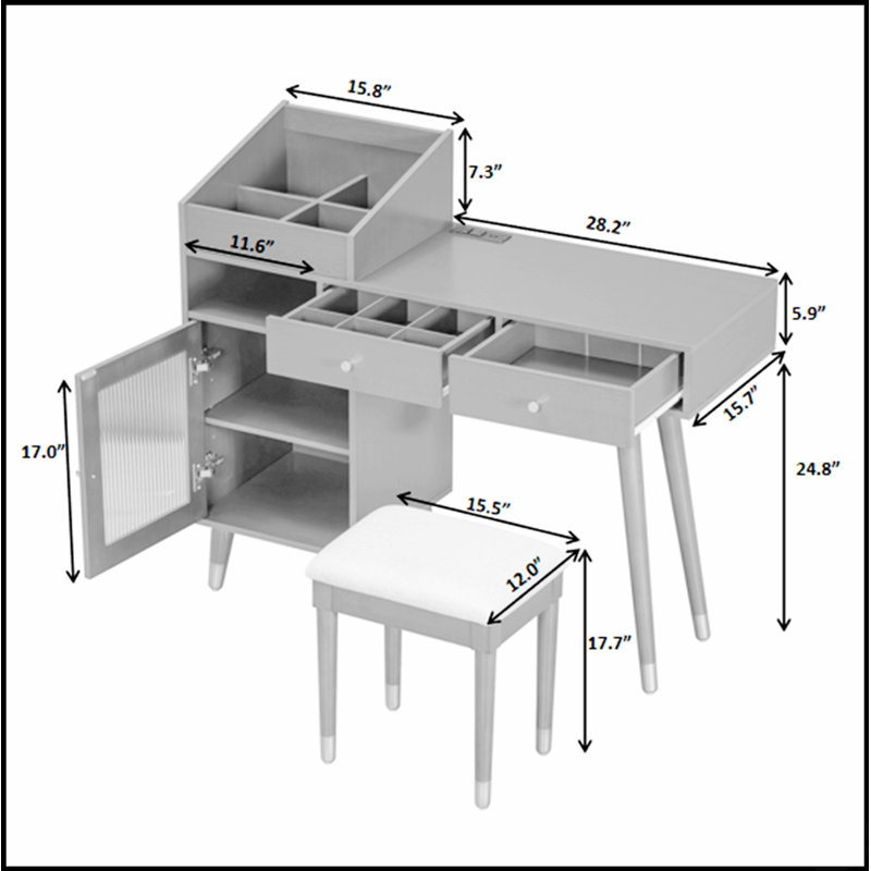Meuble-lavabo moderne avec tiroirs spacieux, armoire et port de charge pour petits espaces