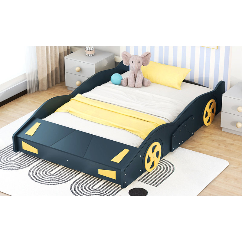 Lit de rangement pour voiture de course bleu foncé, Bleu très foncé