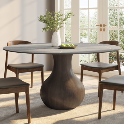 Gullveig Light Gray Kitchen Table For 4/6/8 Chairs Mid Century Modern Dining Tables