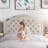 Linen Upholstered Bed with Adjustable Headboard and Button Tufting-373449983-373449954