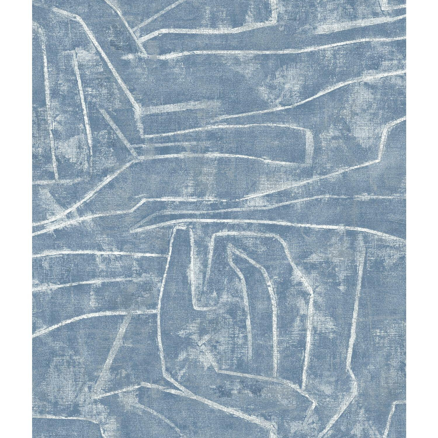 Vena Modern Peel & Stick Abstract Wallpaper, Blue