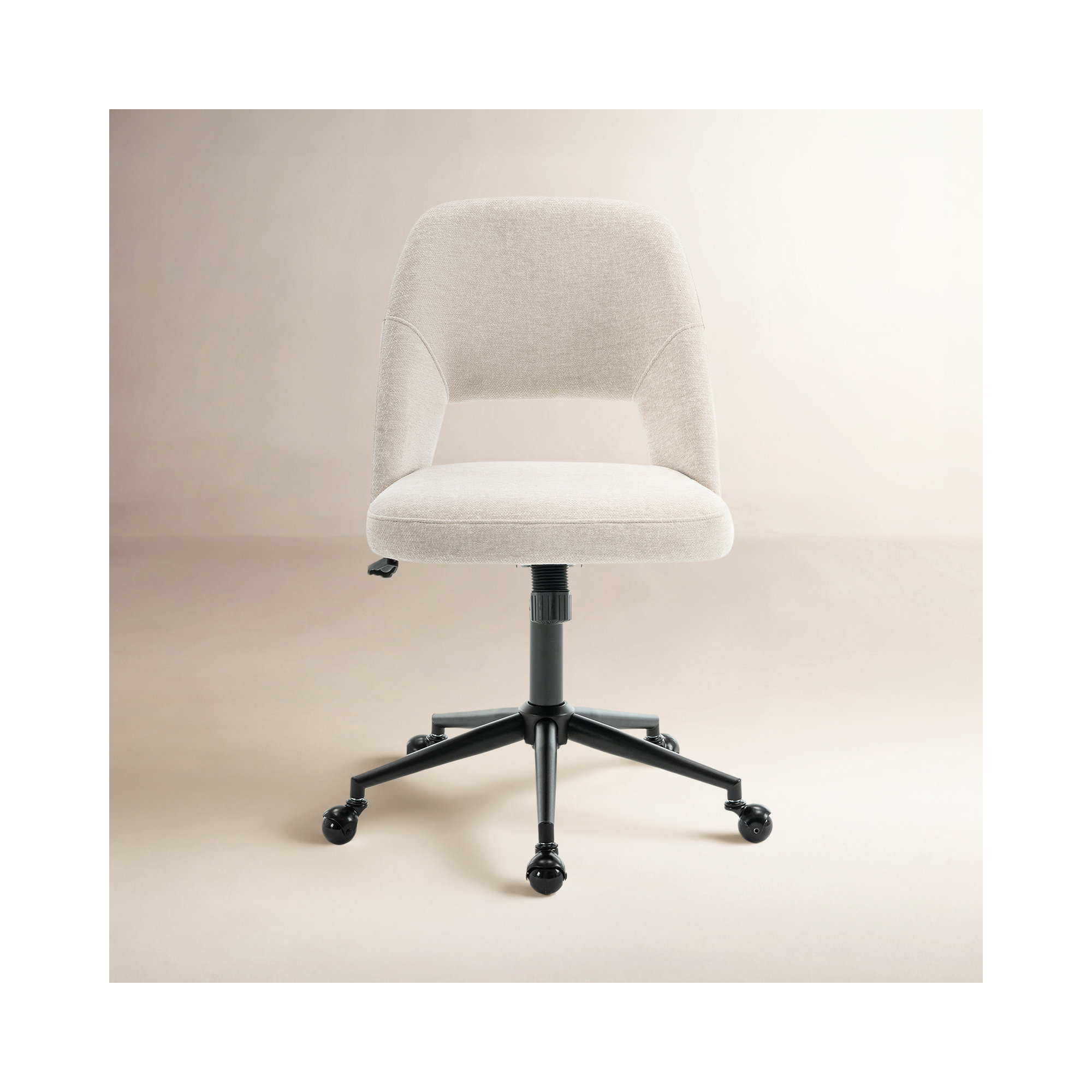 Gramercy Swivel Office Chair, 	Beige Fabric