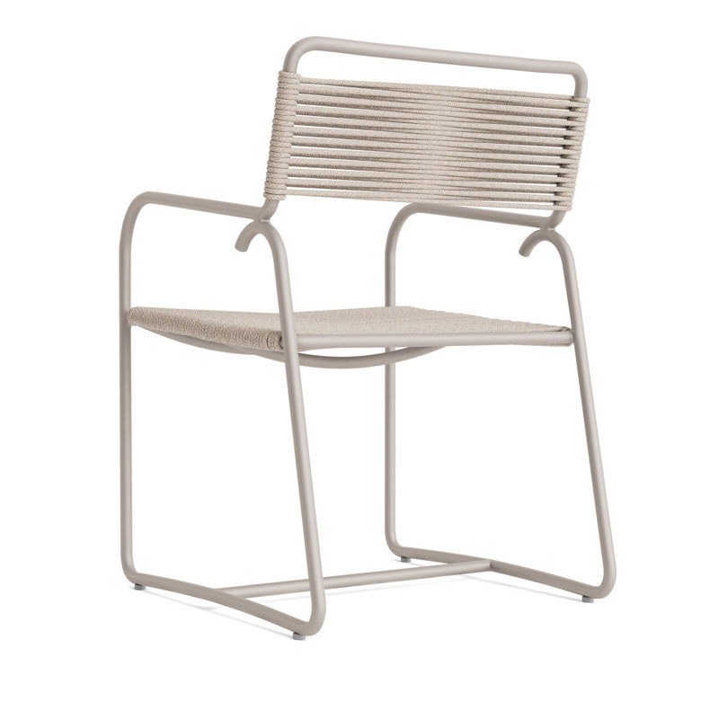 Walter Lamb Outdoor Lounge Chair, Dove Smooth/Pebble