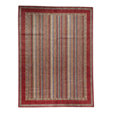 Aryana Wool Striped Area Rug in Red