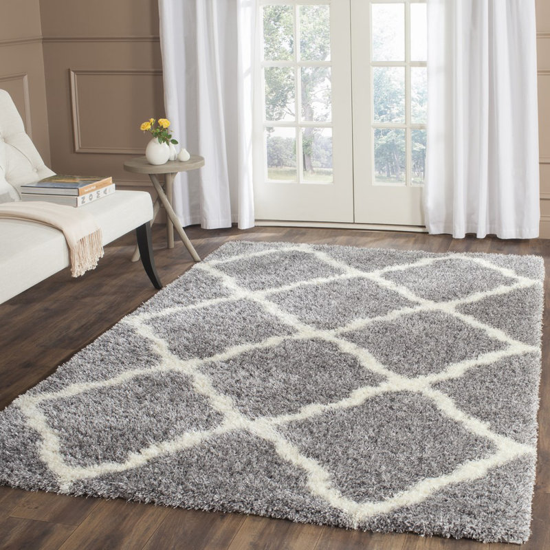 Bertl Shag Performance Geometric Rug, Rectangle 6'7" x 9'6"