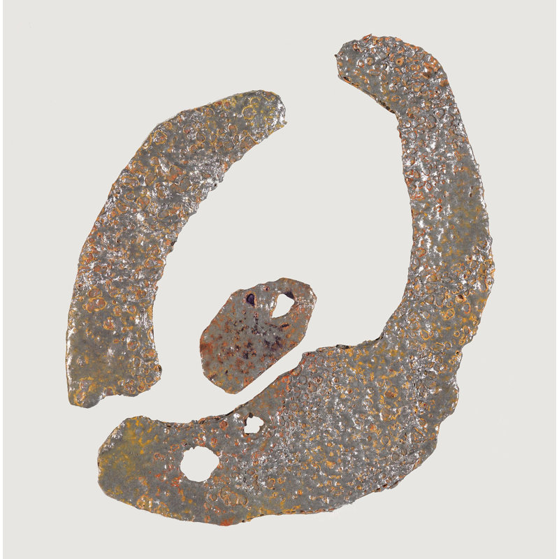 «Fragments IV», peinture sur toile à cadre flottant, H 24 po x l 24 po