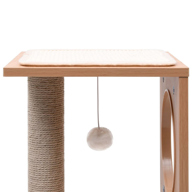 Thaddeus 60cm H Cat Tree, Oak/White
