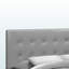 Tête de lit capitonnée en similicuir gris Aubenton H 47,31 po x l 62,88 po x P 2,87 po