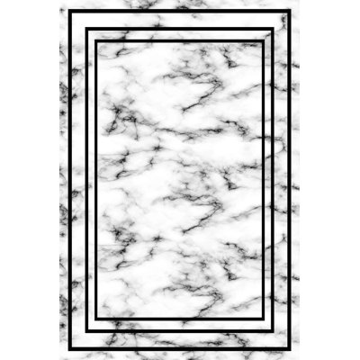 Stylish Woven Carpet, 100% Polyester, 4.0 x 5.9 Feet | 3D Digital Printing, Antibacterial, Non-Slip PVC Underside | Machine Washable, Pile Height: 0.3 Inches, Perfect for Living Room & Bedroom Decor
