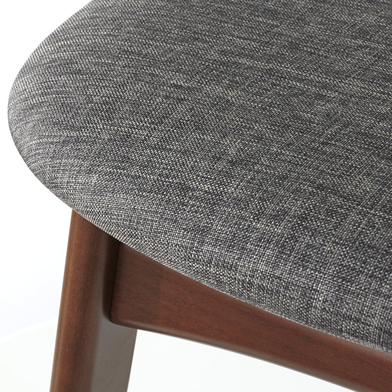 Ensemble de salle à manger Brunehilde, Noyer / gris foncé, 7 pièces : table, 6 chaises