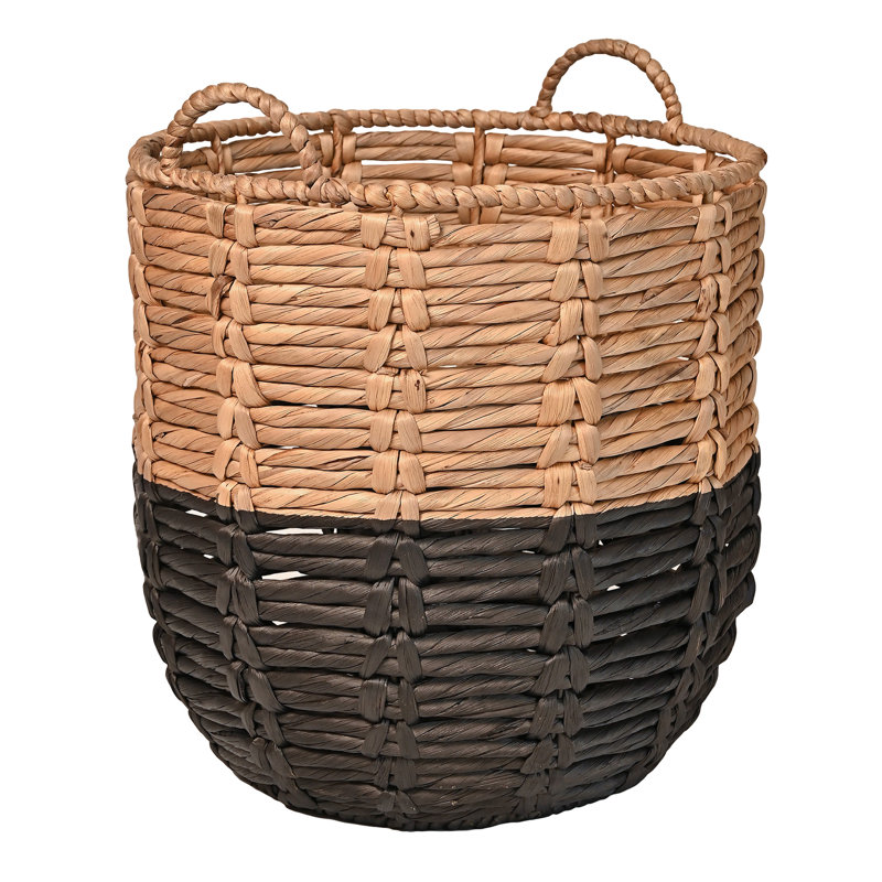 Joss & Main Kei Wicker Basket, Natural/Black