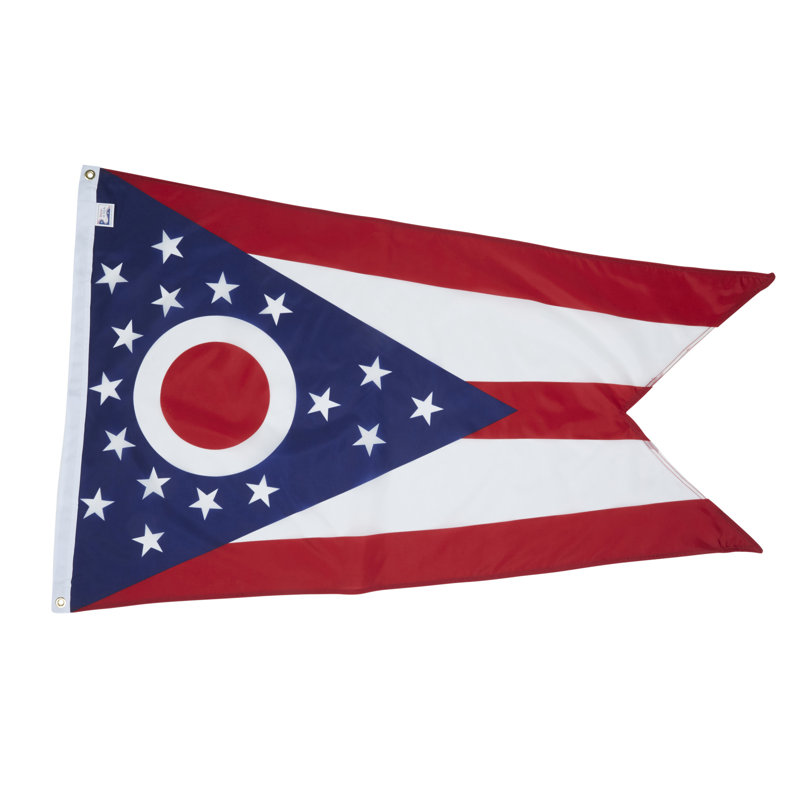 Drapeau de maison State, Ohio, Nylon, 48 po x 72 po