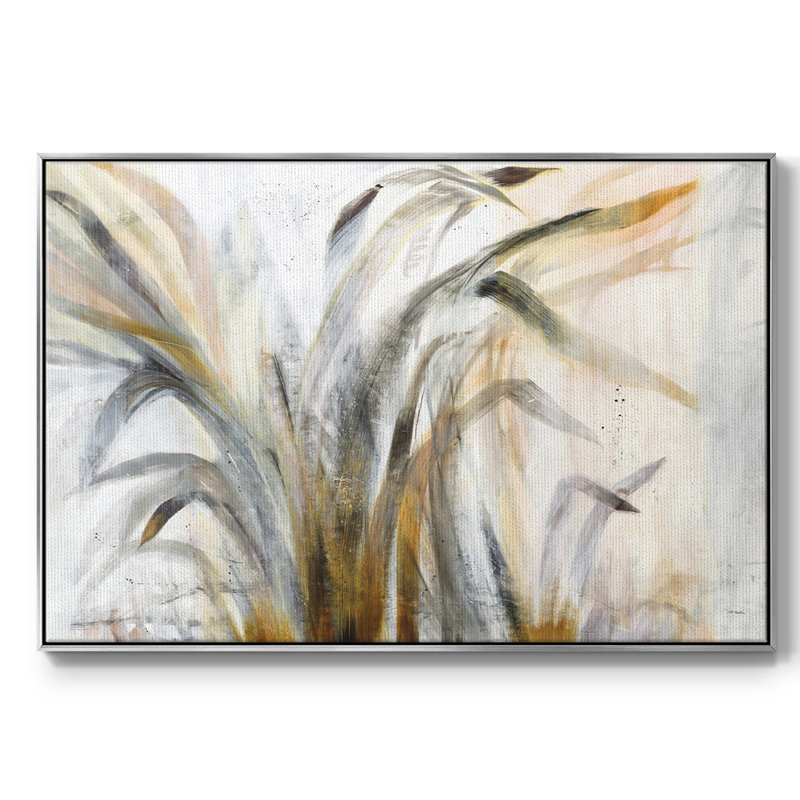 Déluge encadré sur toile, Argent, H 27 po x l 41 po x P 2 po
