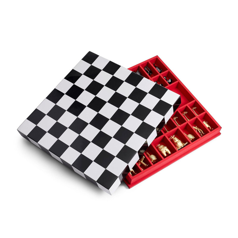 Haas Chess Set - Black + White