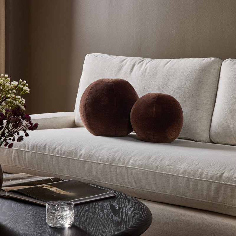 Circular Pillow Cover & Insert, Monte Chocolate