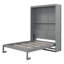 Full Size Murphy Bed Wall Bed with Shelves,Grey